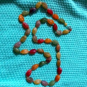 COPY - Beautiful 18” multi color stone necklace.